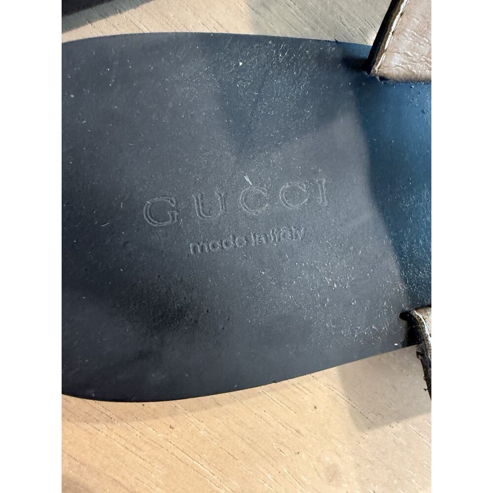 Gucci Marmont GG Women Thong Sandals Black Leather Size 39 US 8.5 Hardware Flaw - Picture 10 of 10